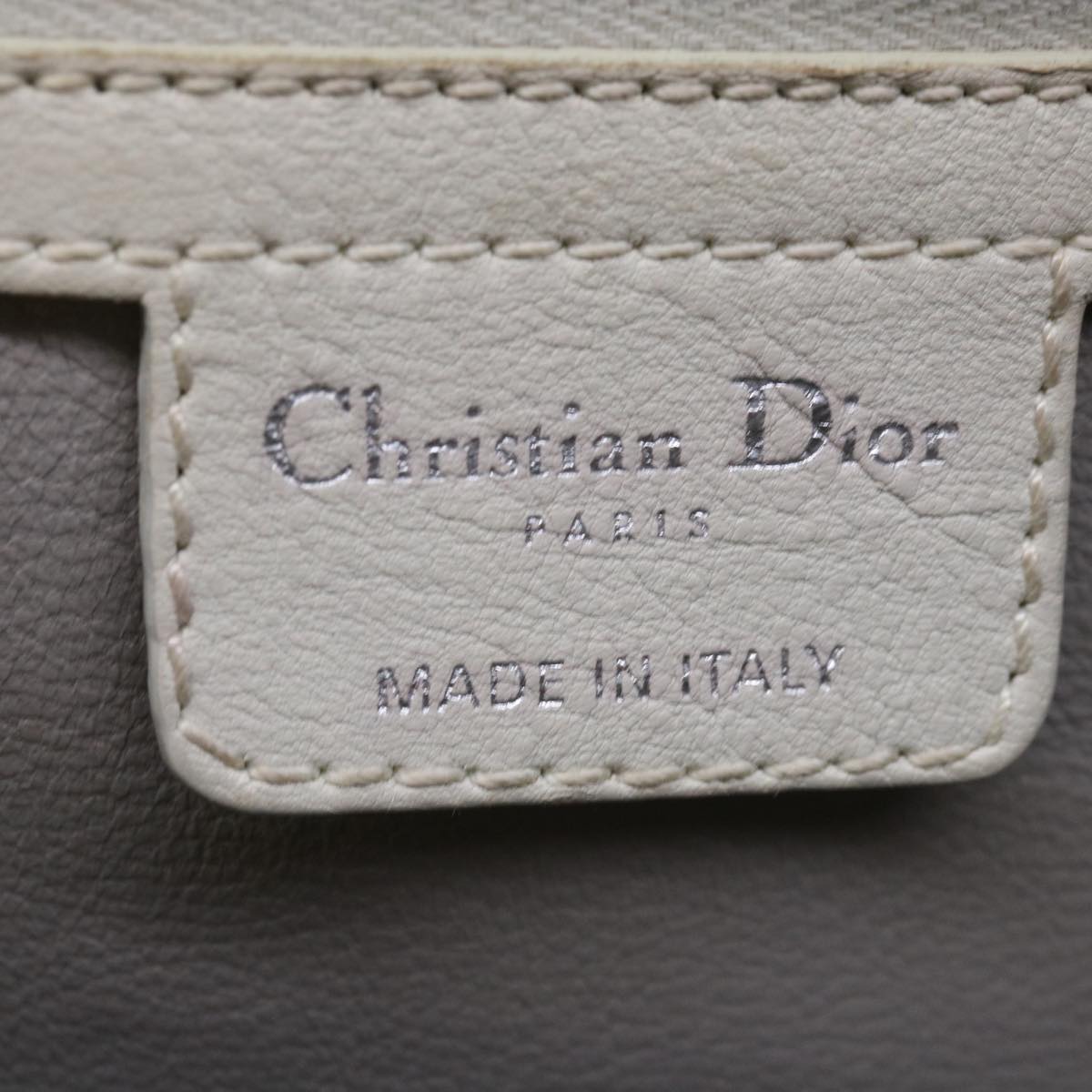 Dior White Leather Tote Bag (Pre-Owned)
