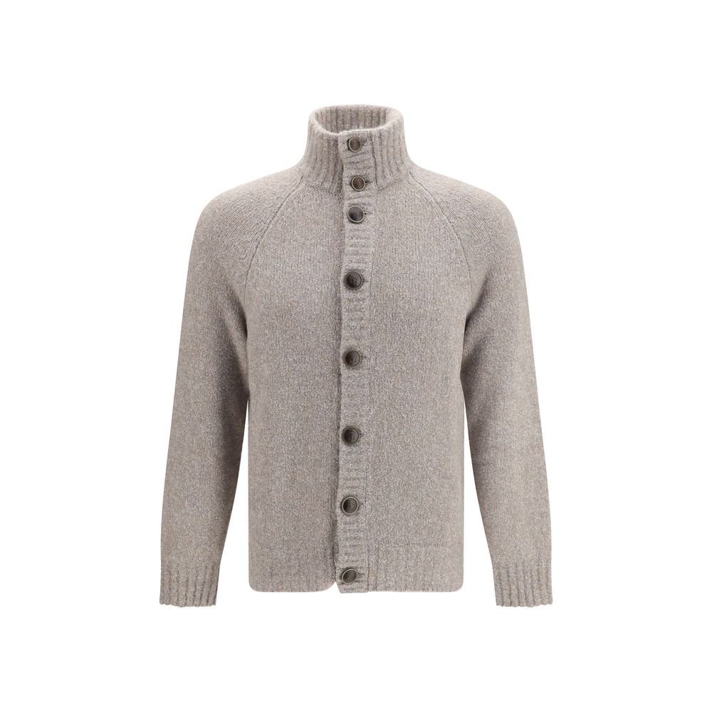 Brunello Cucinelli Gray Wool Oves Aries Men's Cardigan
