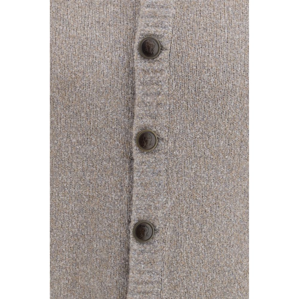 Brunello Cucinelli Gray Wool Oves Aries Men's Cardigan
