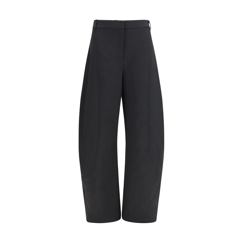 Nissa Black Polyester Casual Women's Pants