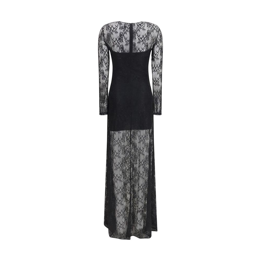 Nissa Black Polyester Cocktail Women's Dress