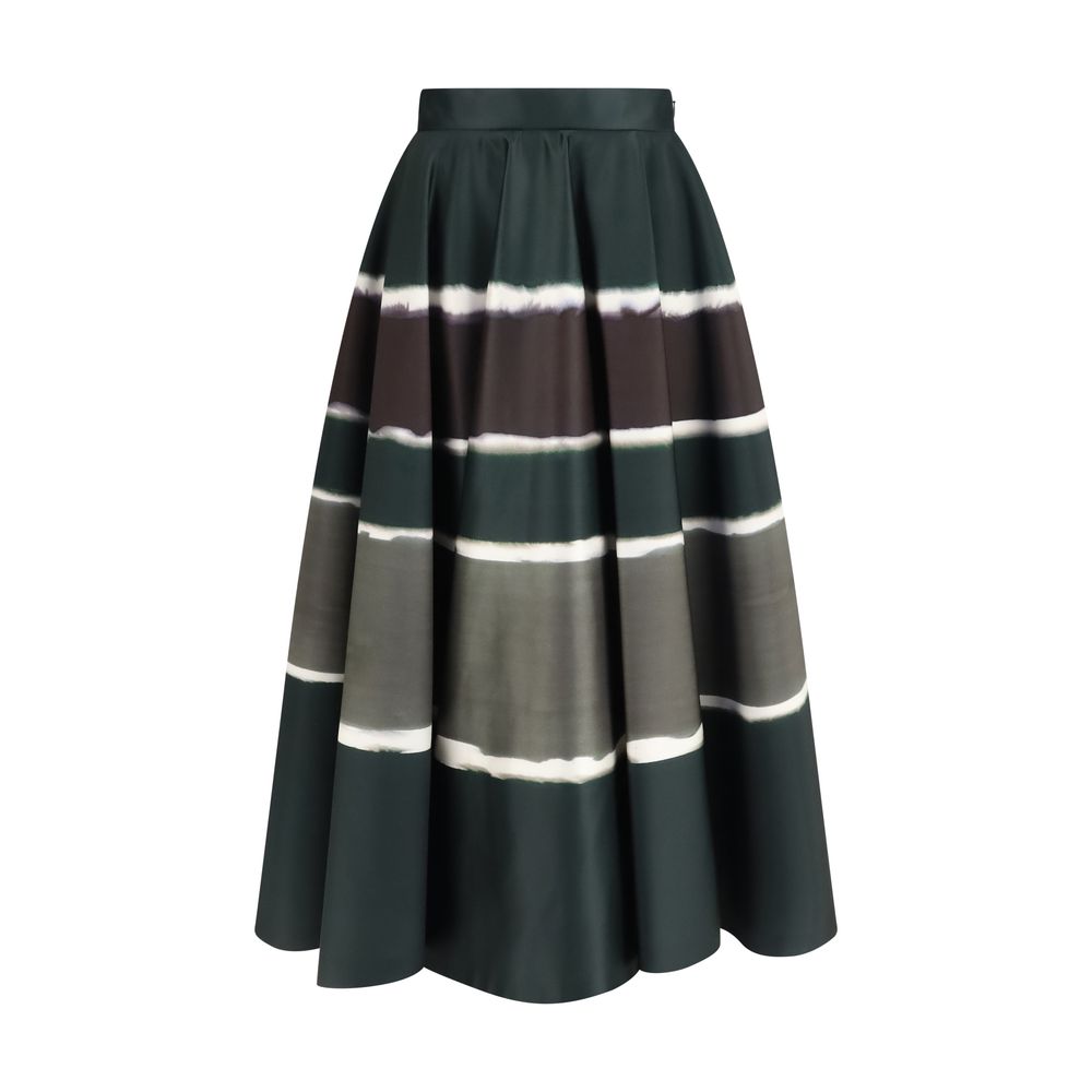 Sara Roka Multicolor Polyester Long Women's Skirt