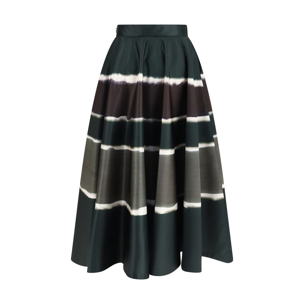 Sara Roka Multicolor Polyester Long Women's Skirt