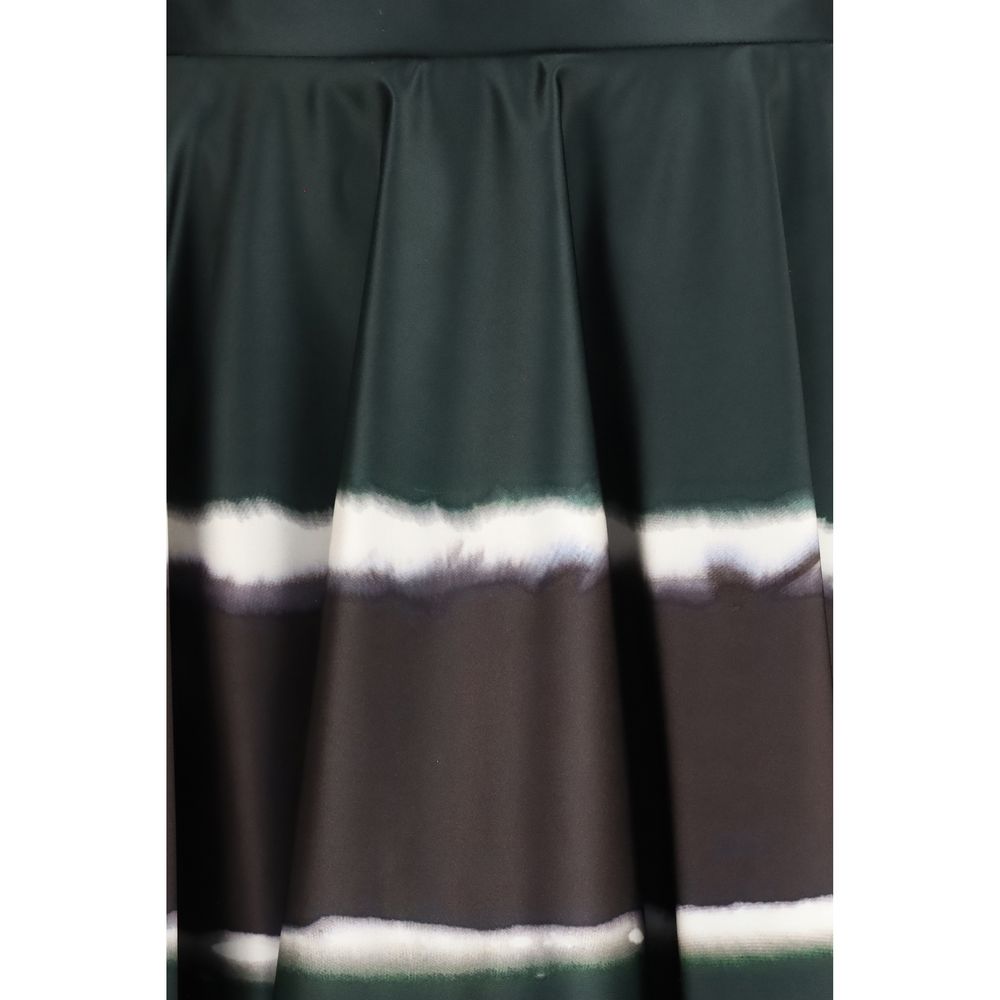 Sara Roka Multicolor Polyester Long Women's Skirt