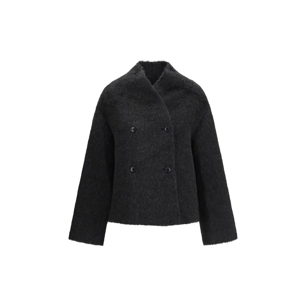 Loulou De Saison Black Alpaca Vicugna Pacos Women's Jacket