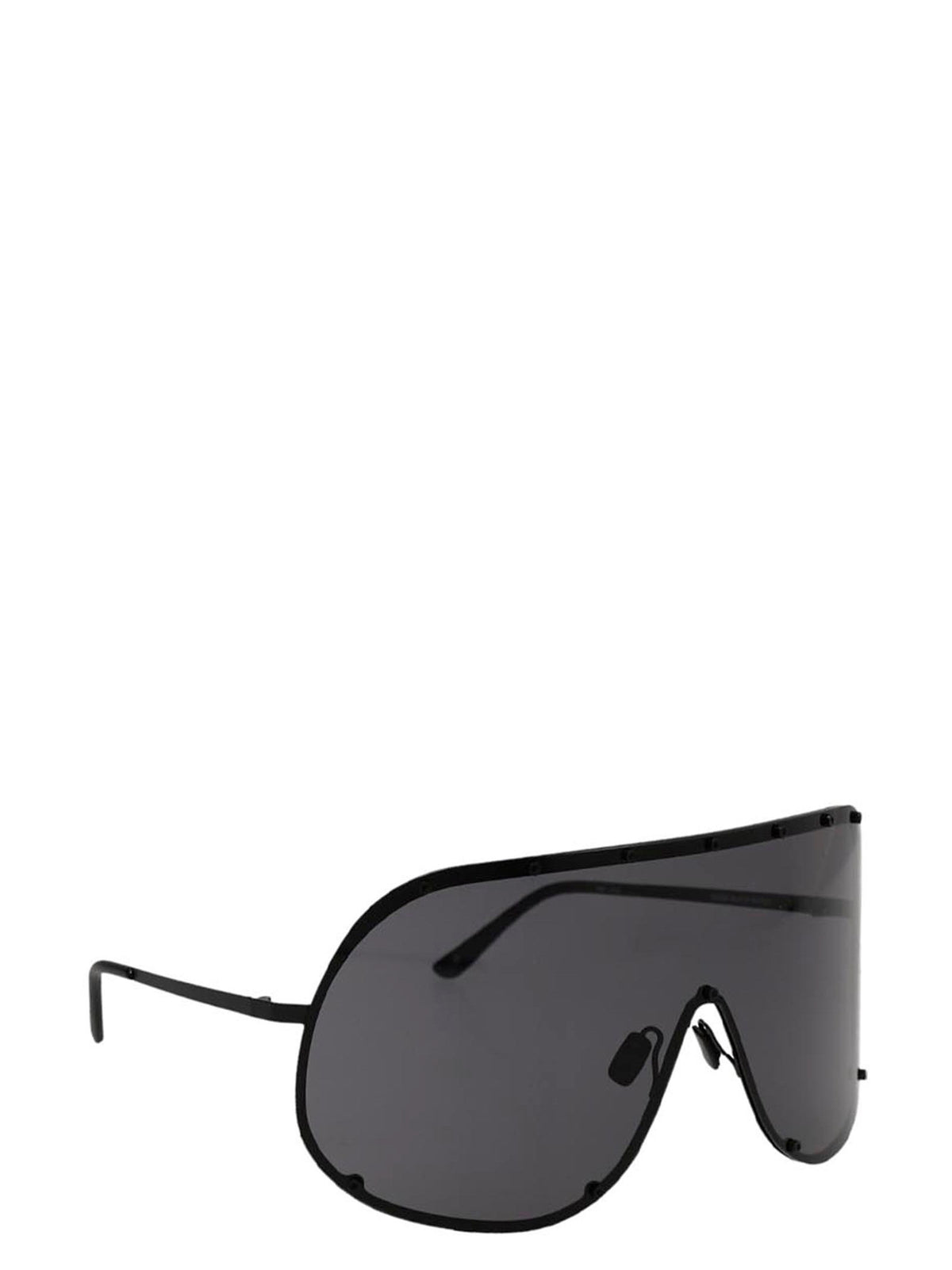 Rick Owens Black Stainless Steel Men's Sunglasses