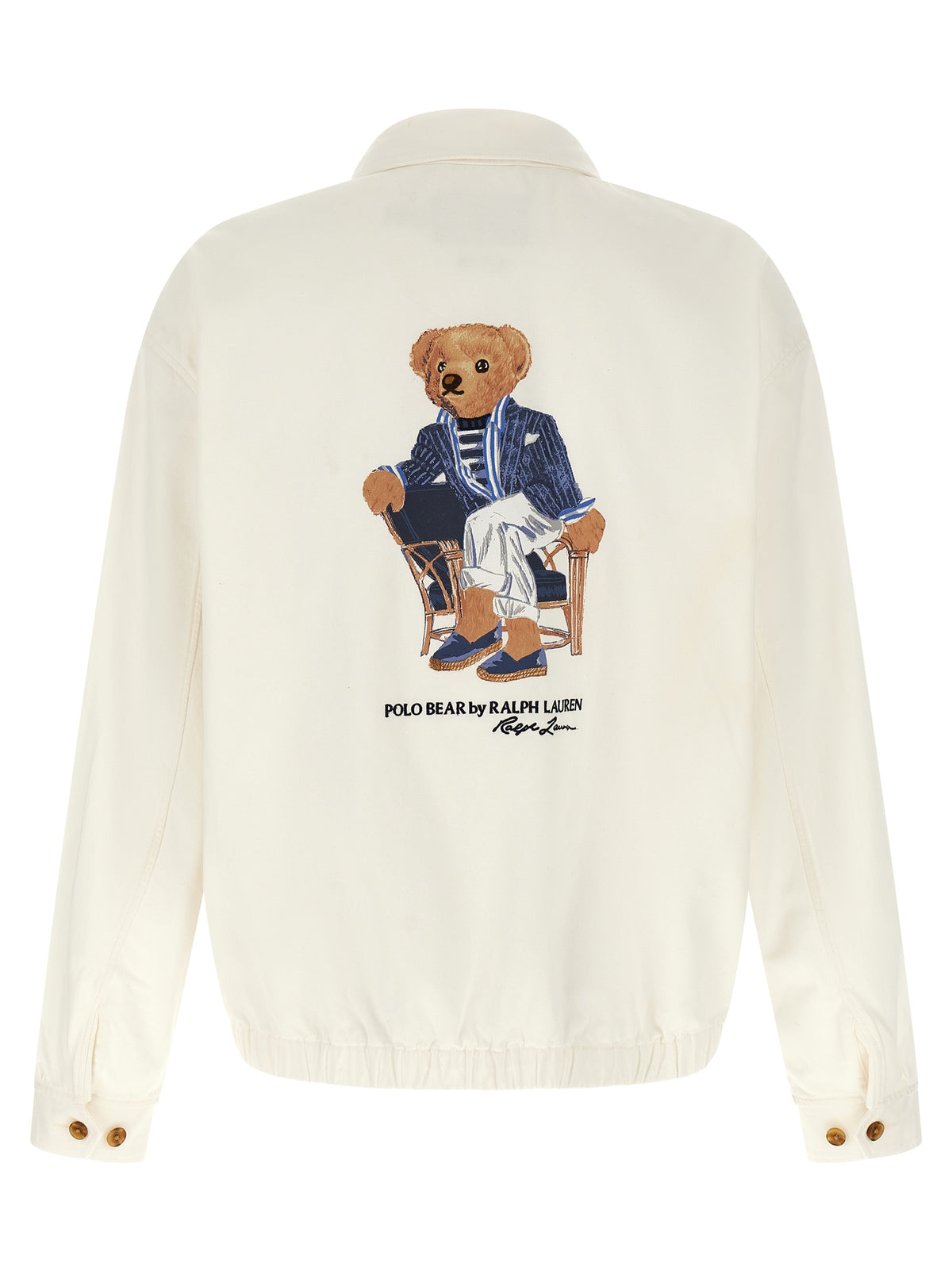 Polo Ralph Lauren White Cotton Full-Length Men's Jacket