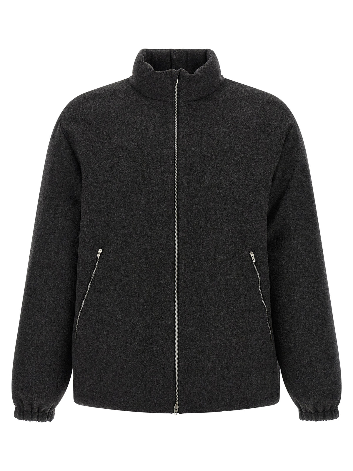 Jil Sander Gray Wool Full-Length Men's Jacket