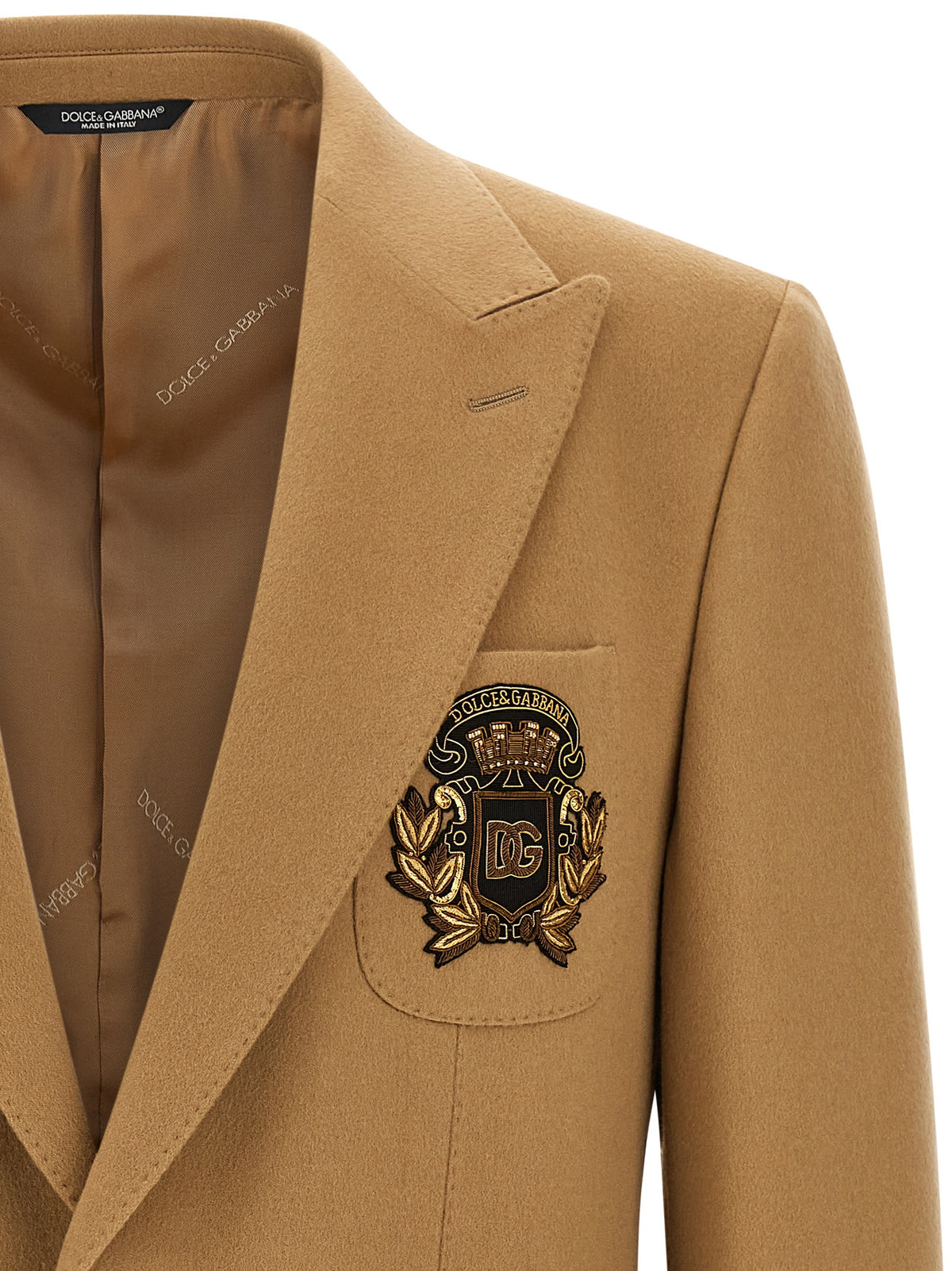 Dolce & Gabbana Beige Cashmere Men's Blazer