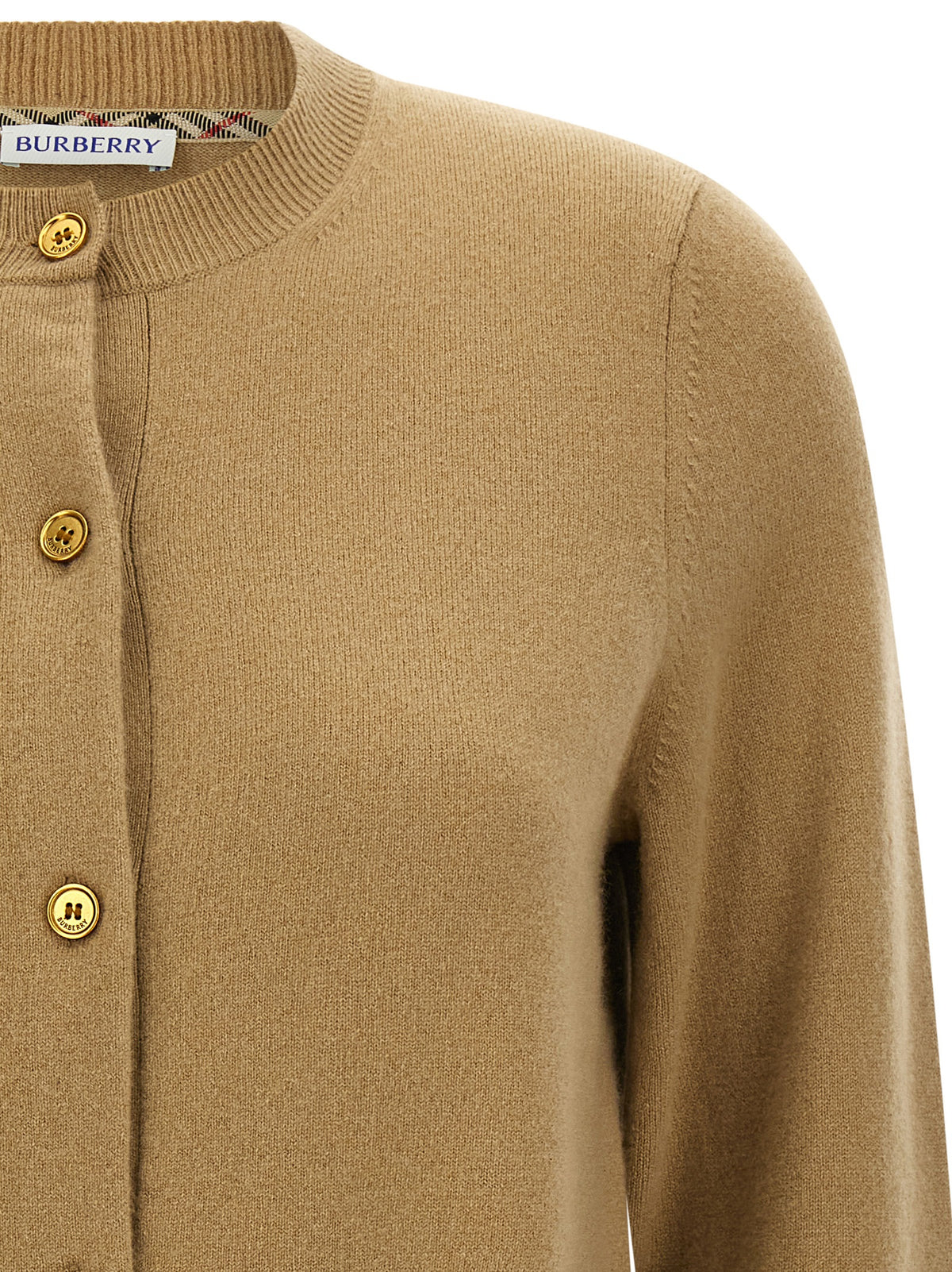 Burberry Beige Cashmere Women's Cardigan