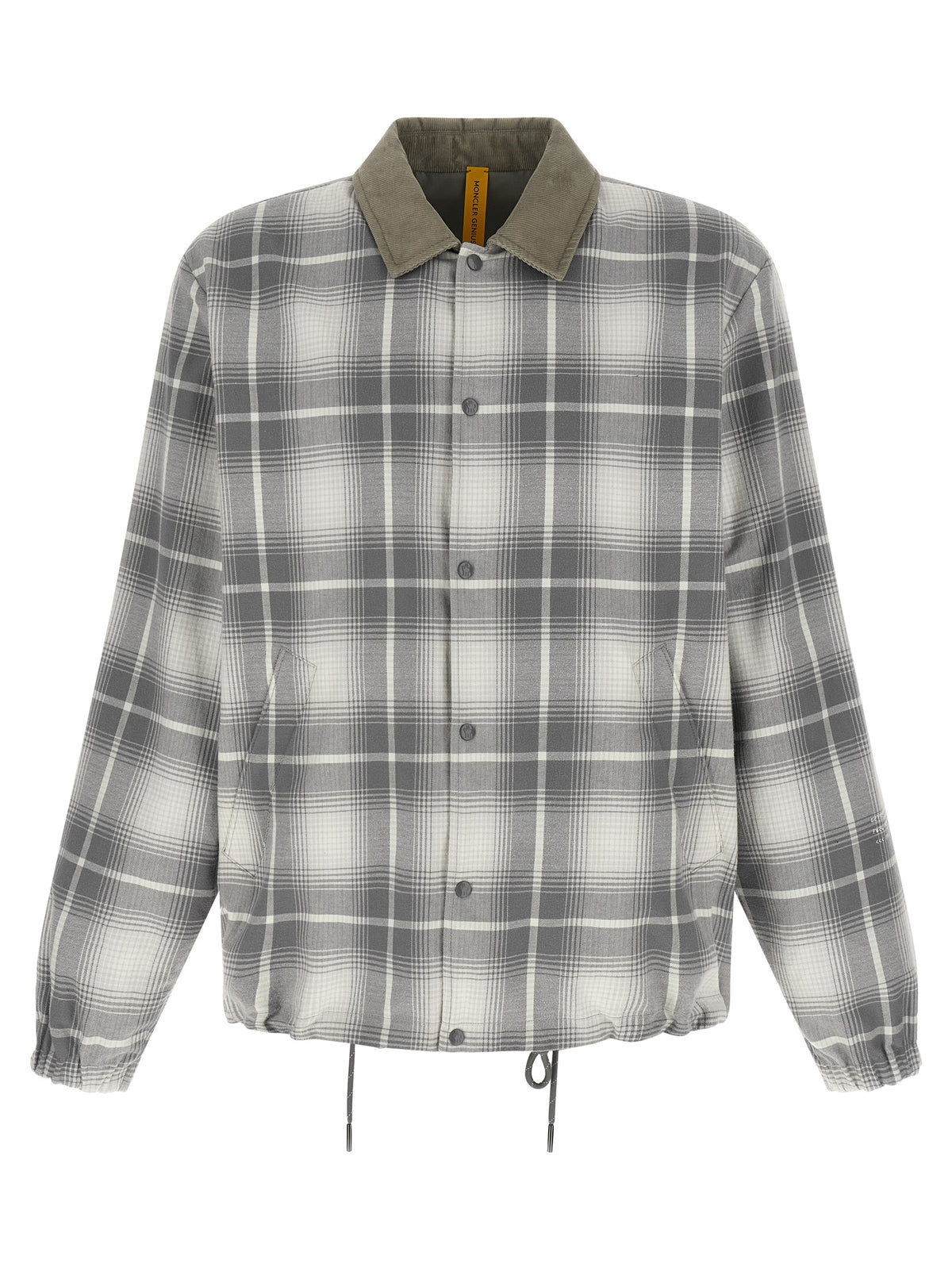 MONCLER GENIUS Gray Cotton Full-Length Men's Jacket