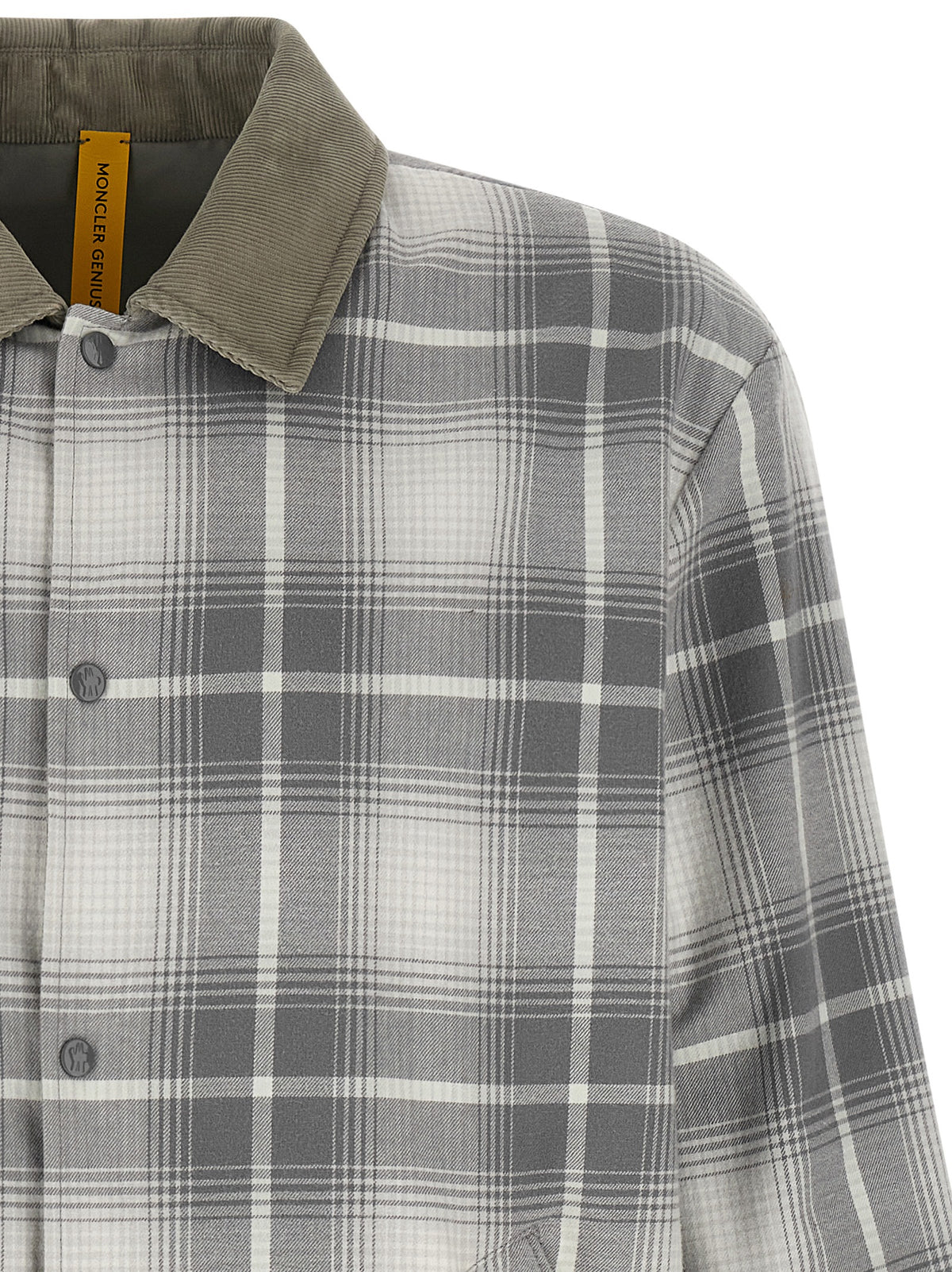 MONCLER GENIUS Gray Cotton Full-Length Men's Jacket
