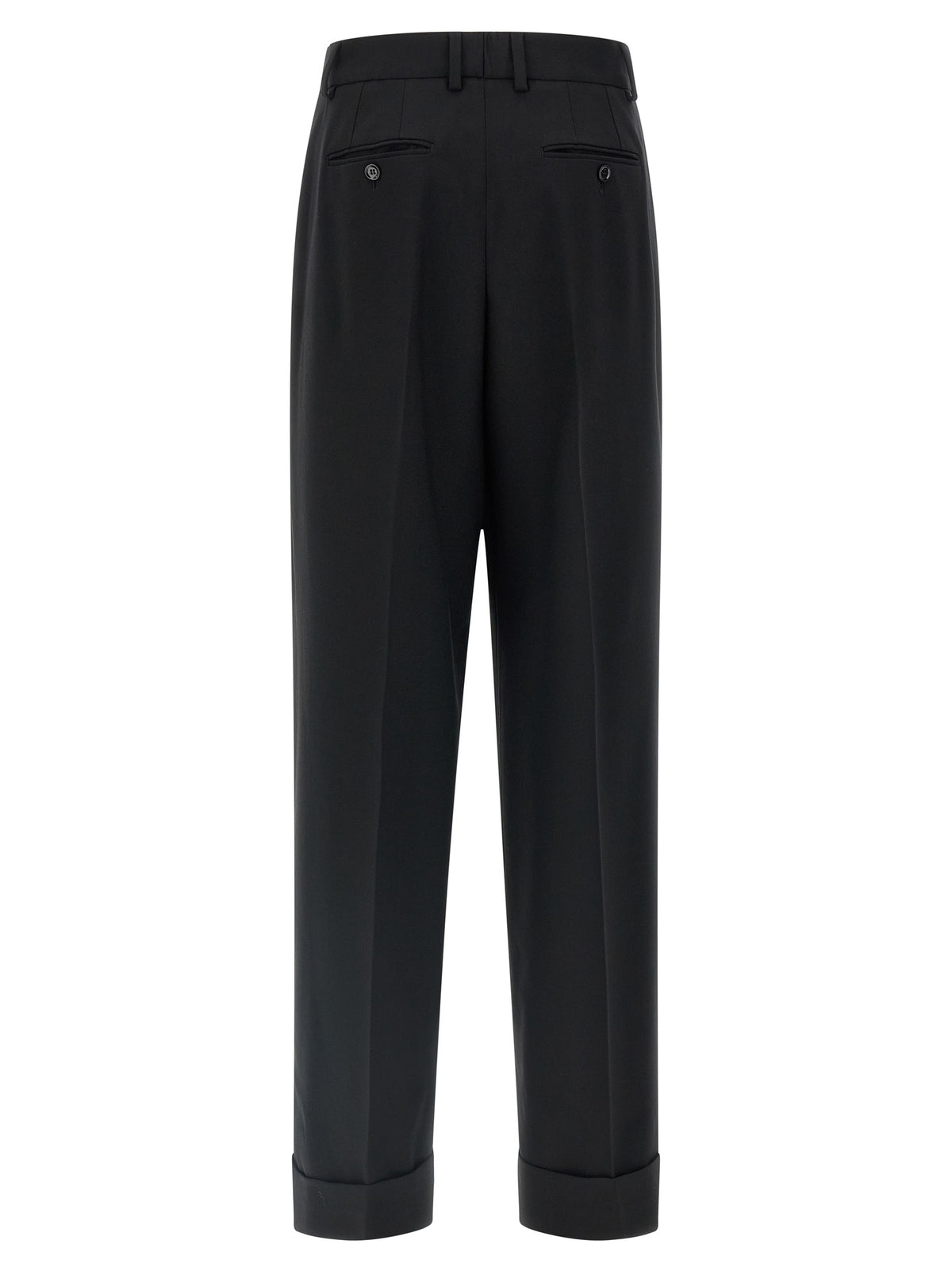 Dolce & Gabbana Black Virgin Wool Dress Women's Pants
