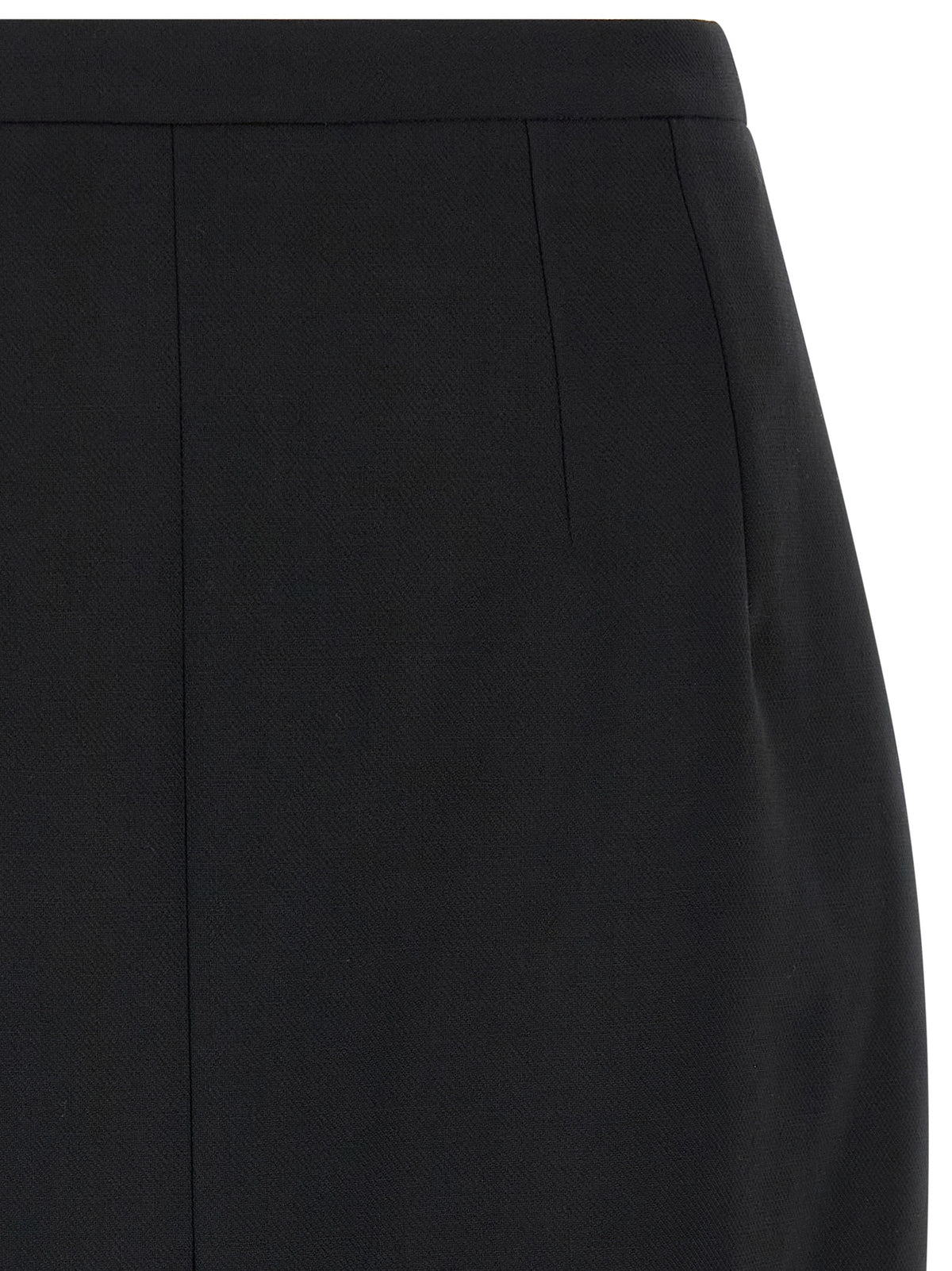 Dolce & Gabbana Black Virgin Wool Long Women's Skirt