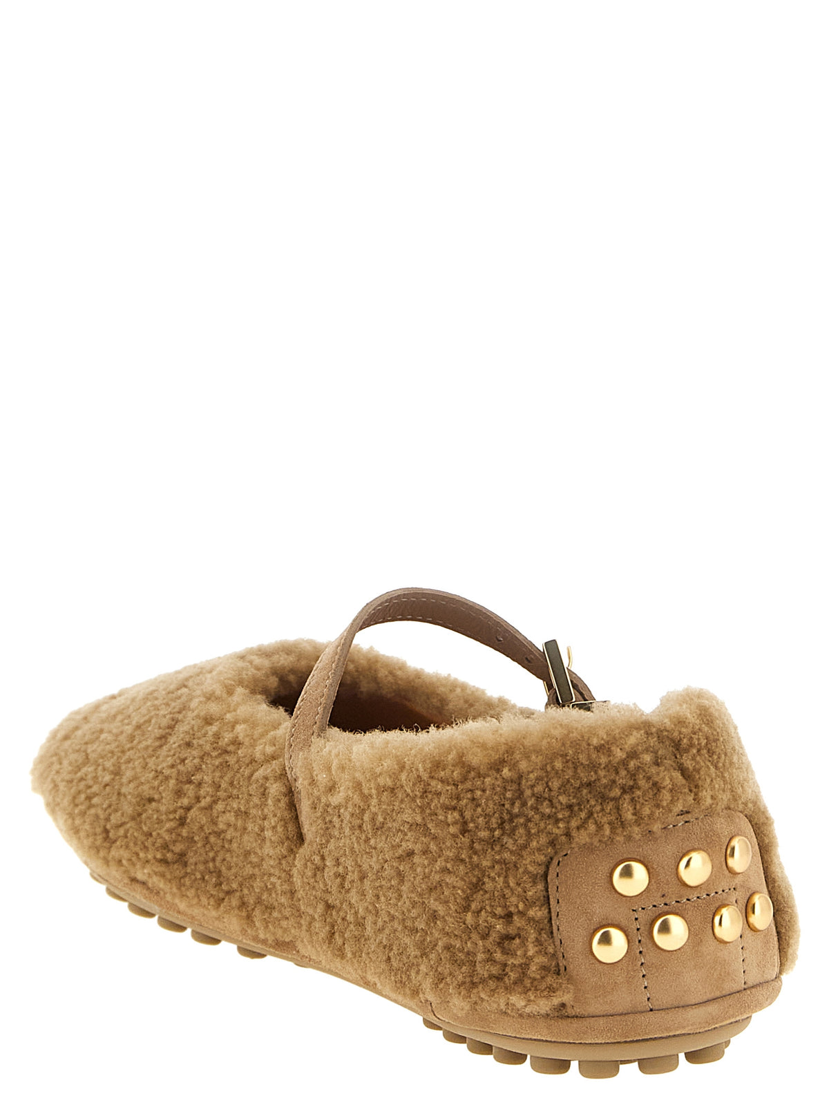 Tod's Beige Lamb Leather Ballet Women's Flats