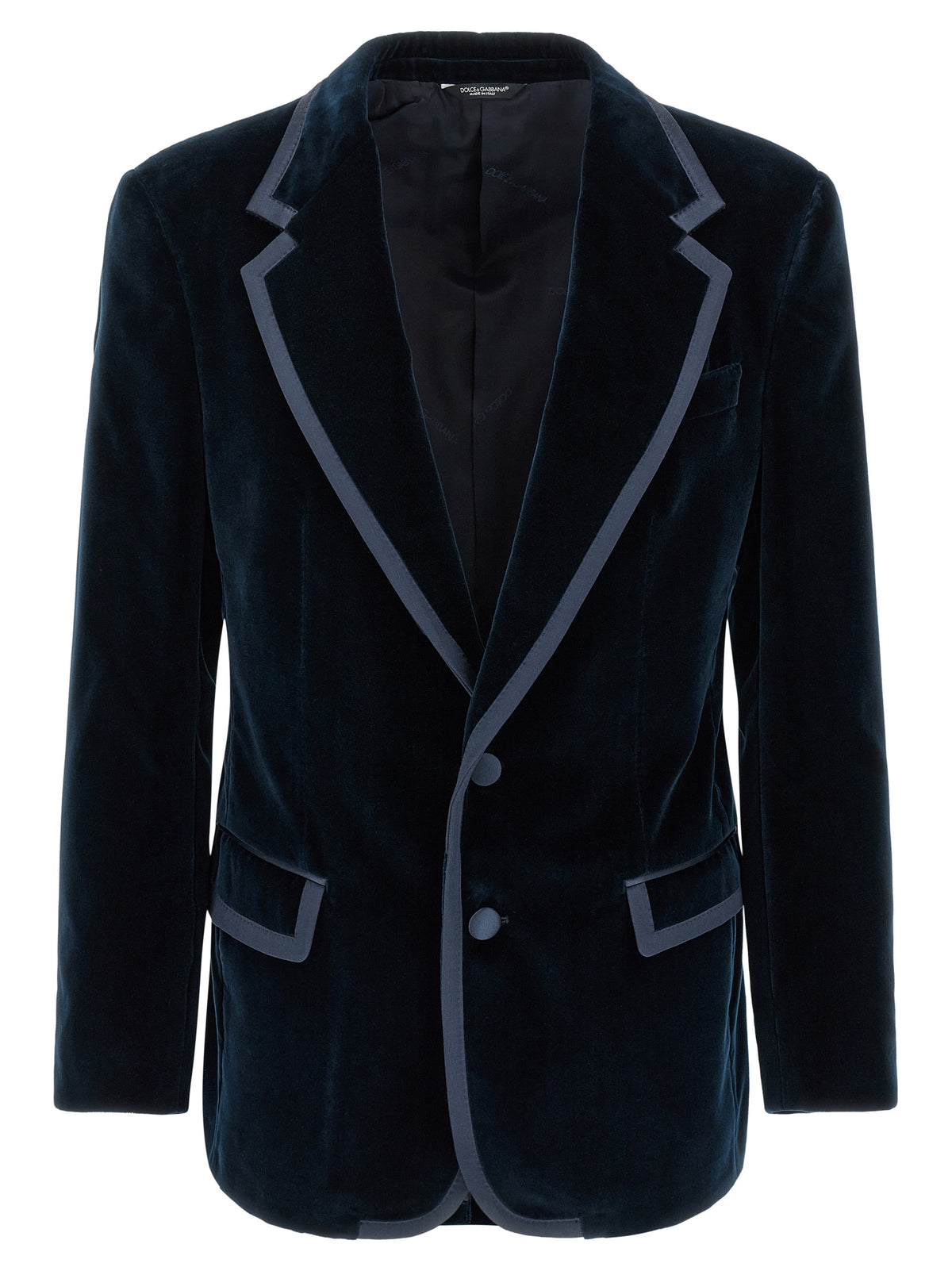 Dolce & Gabbana Blue Cotton Men's Blazer