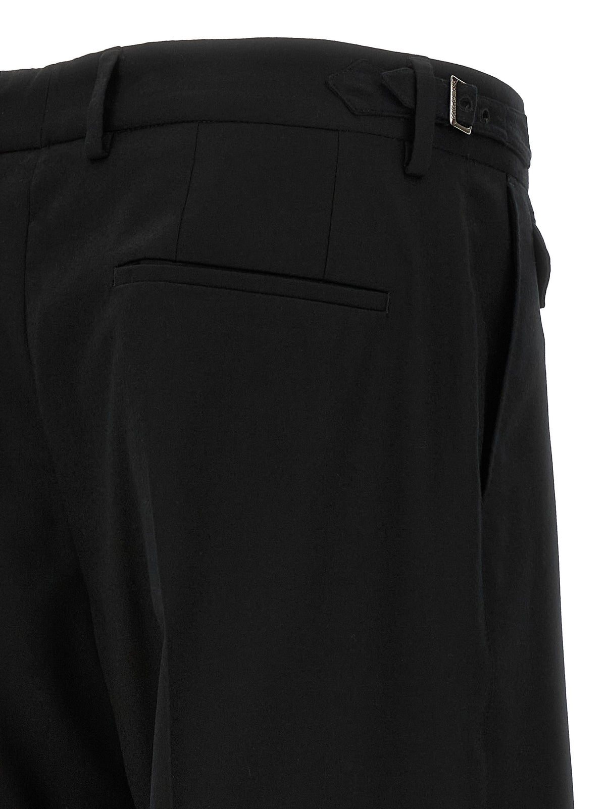 Dolce & Gabbana Black Virgin Wool Dress Men's Pants