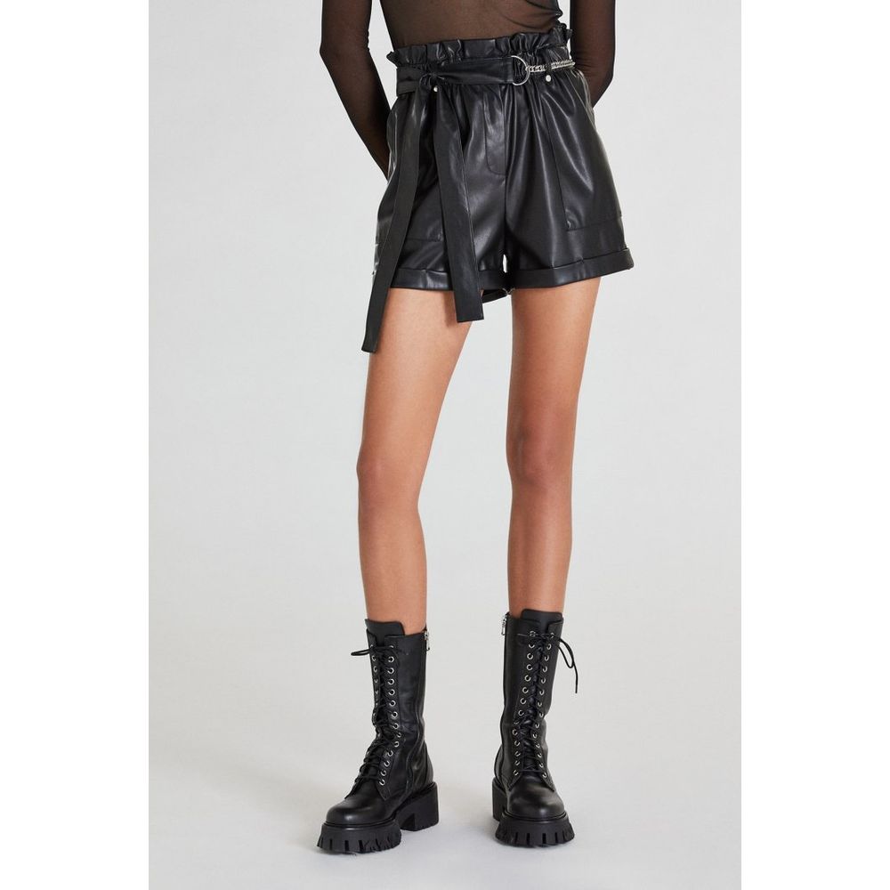 Patrizia Pepe Black Polyethylene Short And Mini Women's Shorts