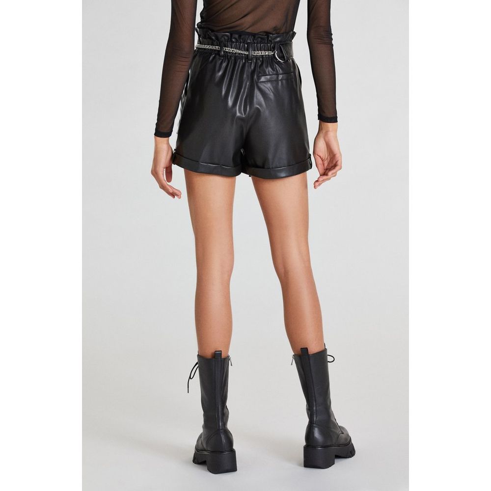 Patrizia Pepe Black Polyethylene Short And Mini Women's Shorts