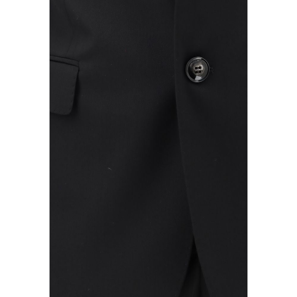 Giorgio Armani Black Wool Oves Aries Two-Piece Men's Suit