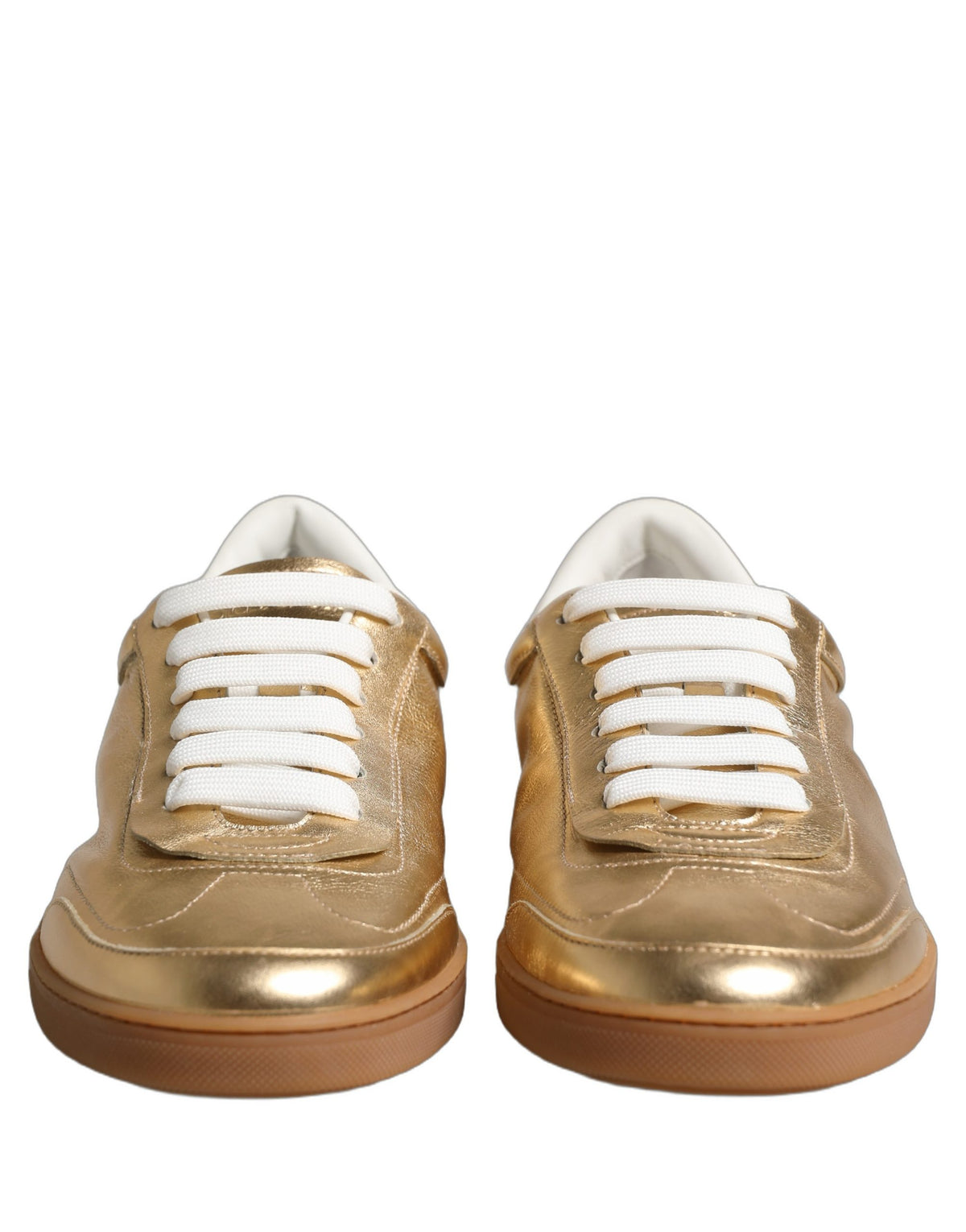 Dolce & Gabbana Gold Saint Tropez Low Top Sneakers Men's Shoes (Pre-Owned)
