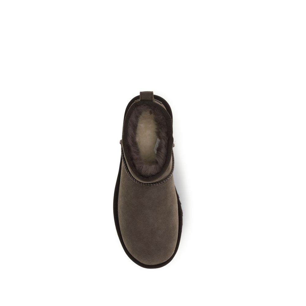 UGG Brown Suede Leather Ankle Women's Boots