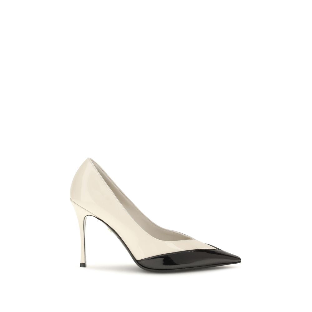 Ferragamo Multicolor Calf Leather Bos Taurus High Heel Women's Pumps