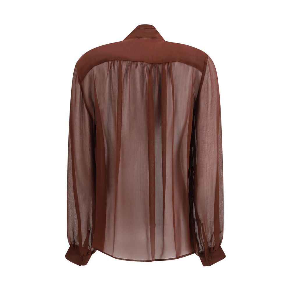 Lardini Brown Viscose Women's Blouse