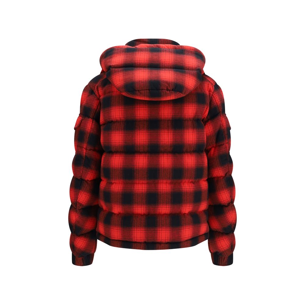 Moncler Red Cotton Full-Length Men's Jacket