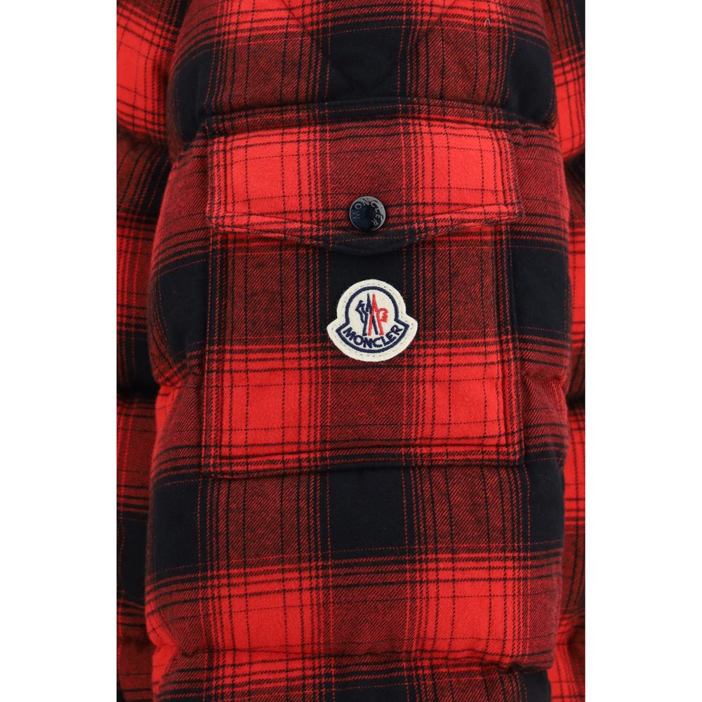 Moncler Red Cotton Full-Length Men's Jacket