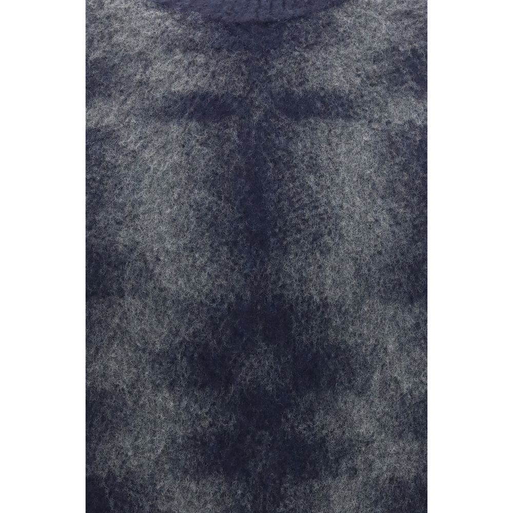 Piacenza Cashmere Blue Wool Oves Aries Men's Sweatshirt