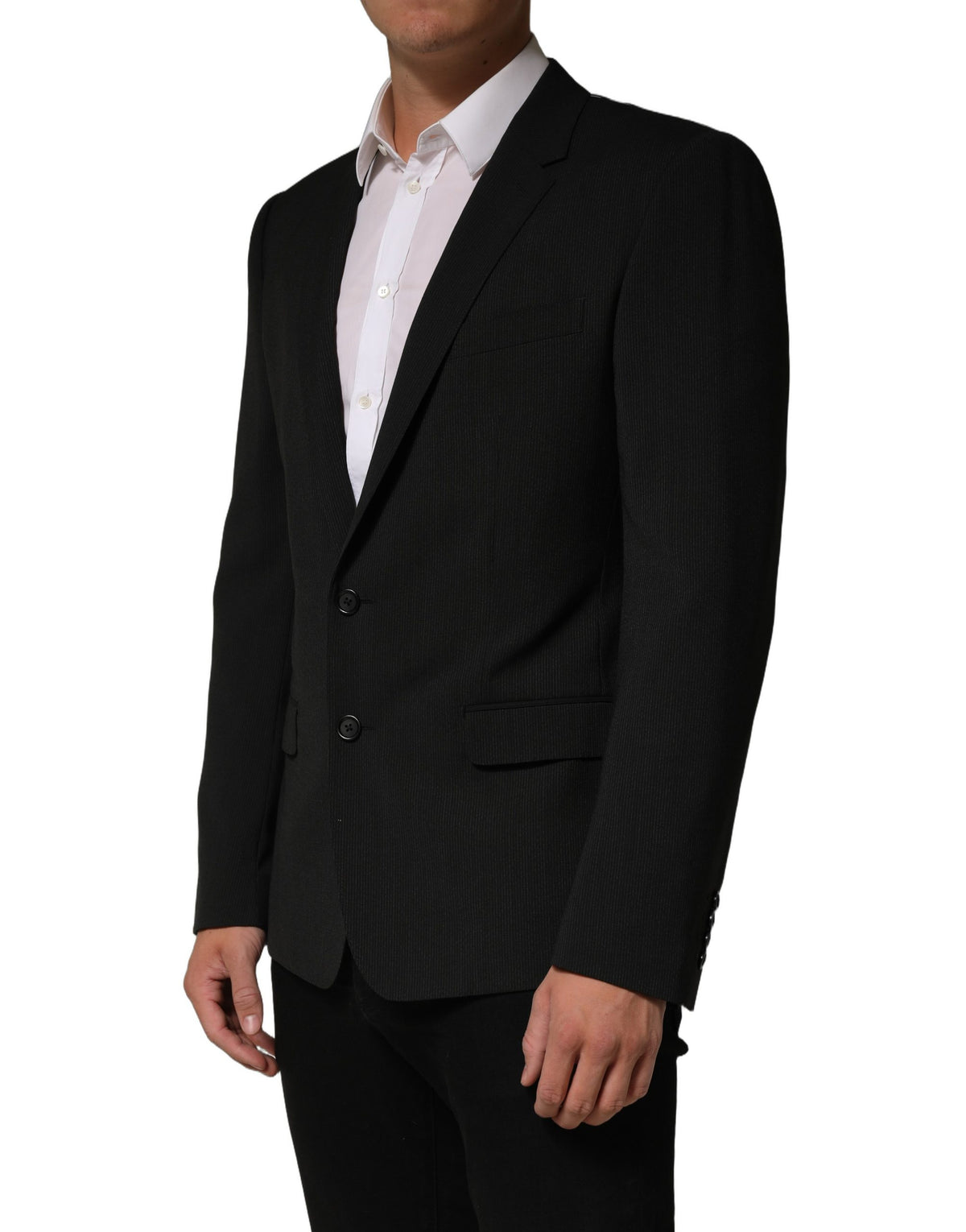 Dolce & Gabbana Dark Gray MARTINI Men Single Breasted Men's Jacket