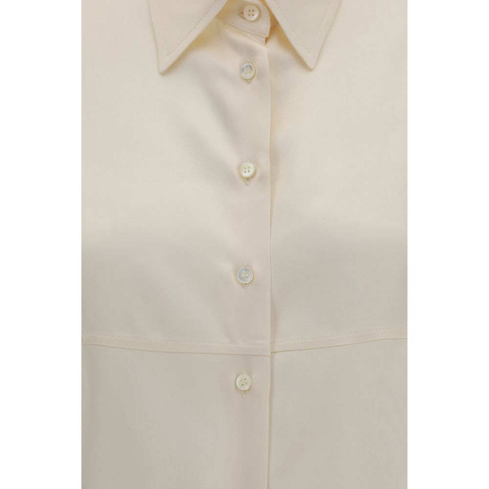Brunello Cucinelli Beige Silk Women's Shirt