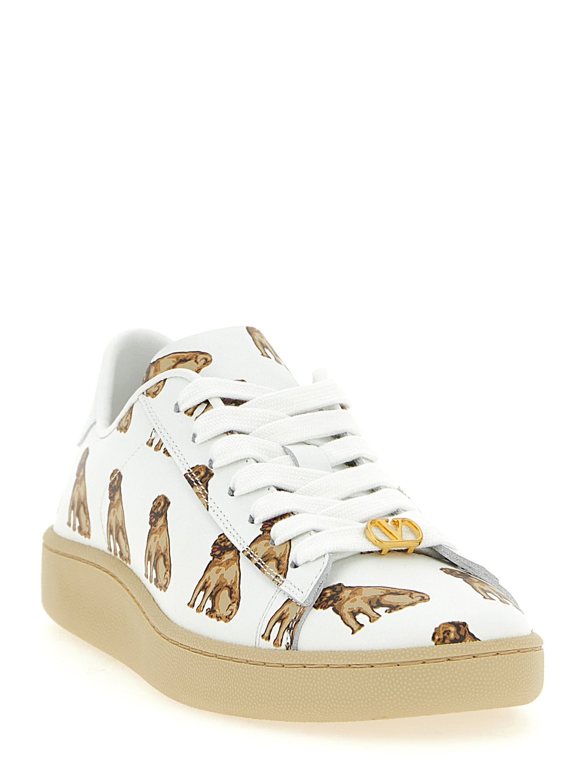Valentino Garavani White Calfskin Low Top Women's Sneakers