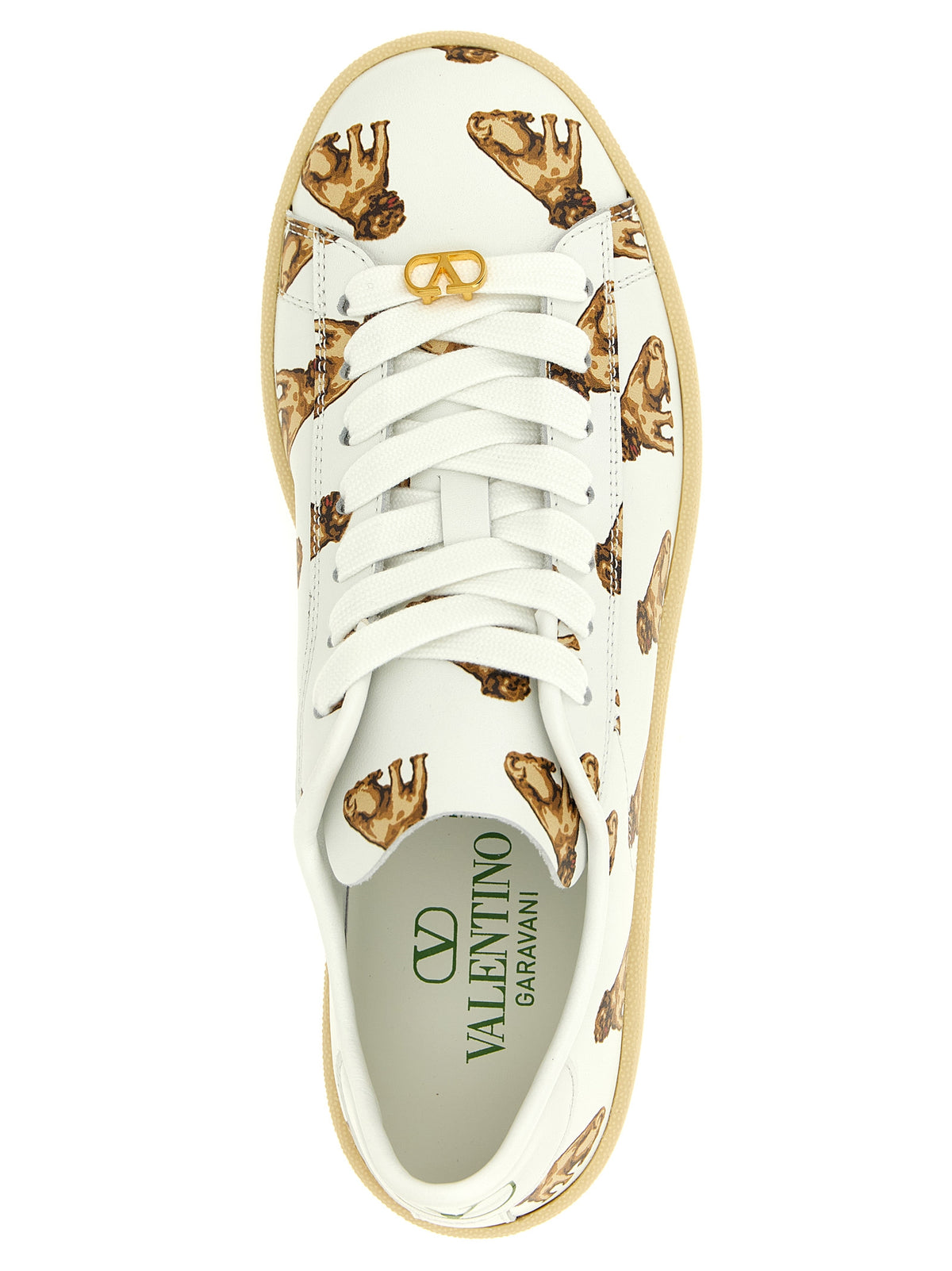Valentino Garavani White Calfskin Low Top Women's Sneakers