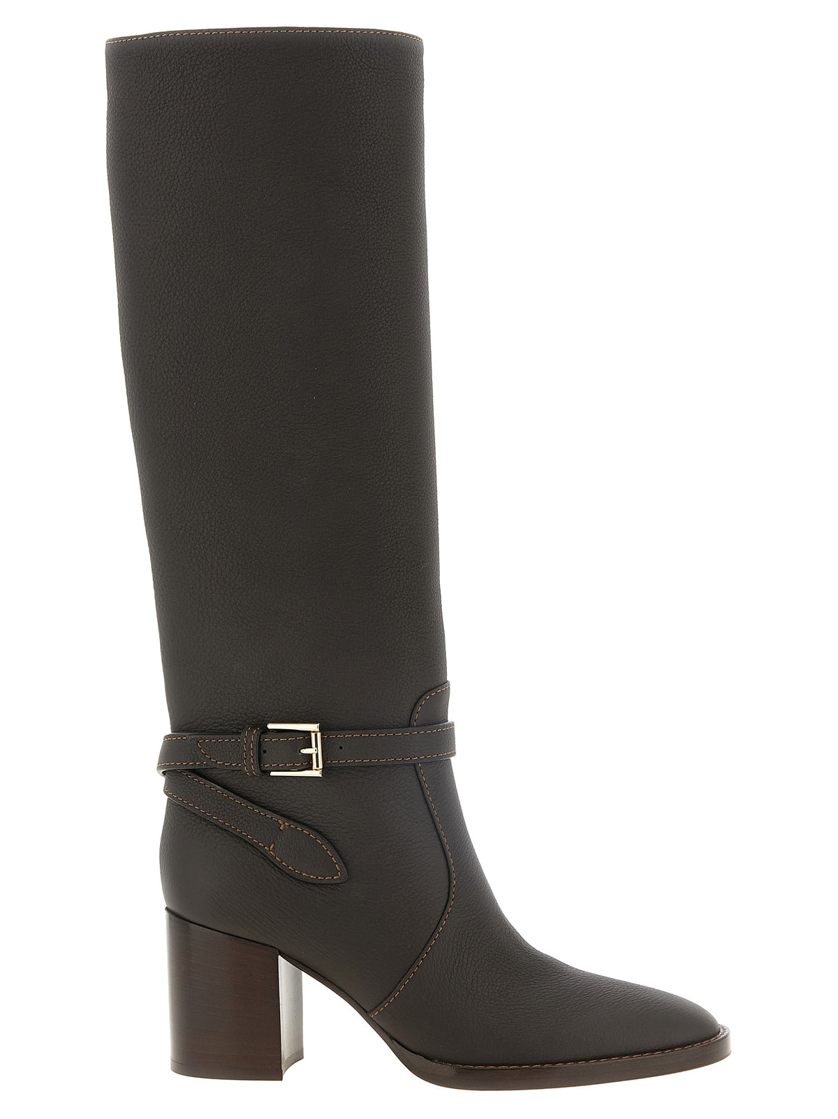 Gianvito Rossi Brown Calfskin Over The Women's Knee