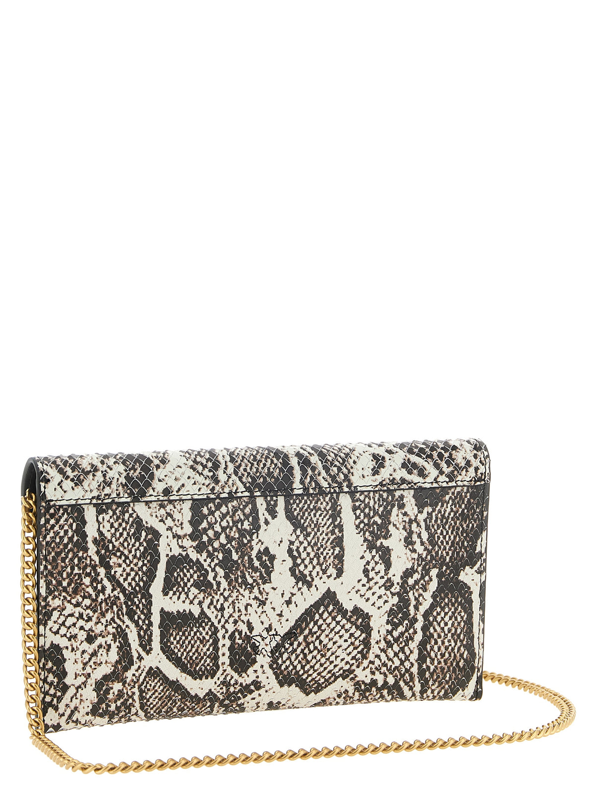 PINKO Beige Calfskin Clutch Women's Bag
