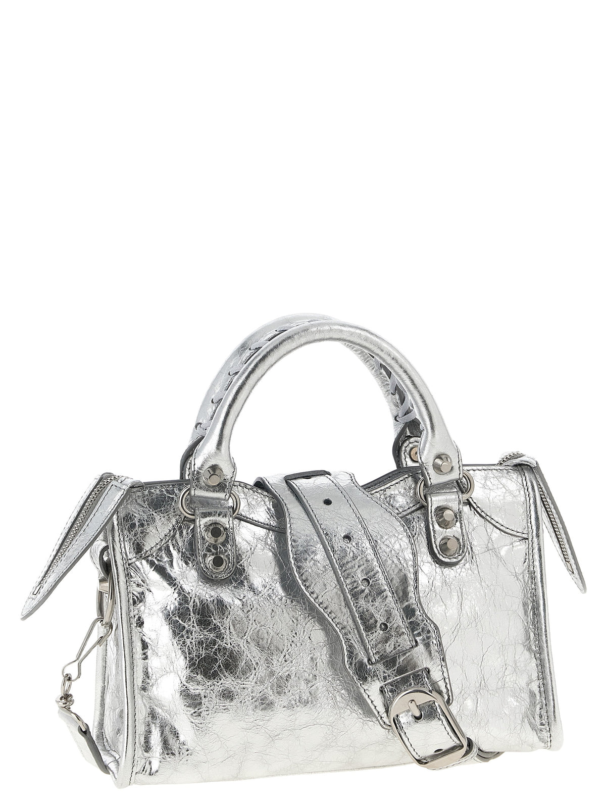 Balenciaga Silver Lamb Leather Women's Handbag