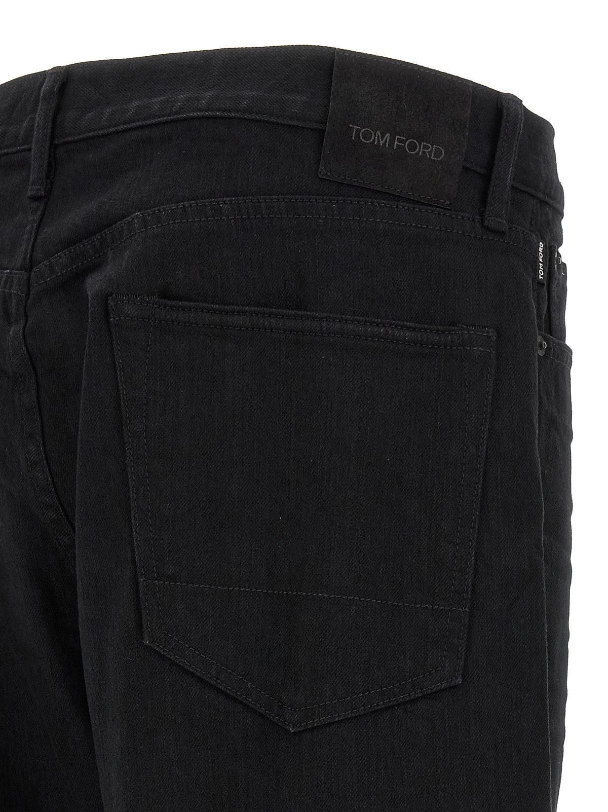 Tom Ford Black Cotton Straight-Leg Men's Jeans