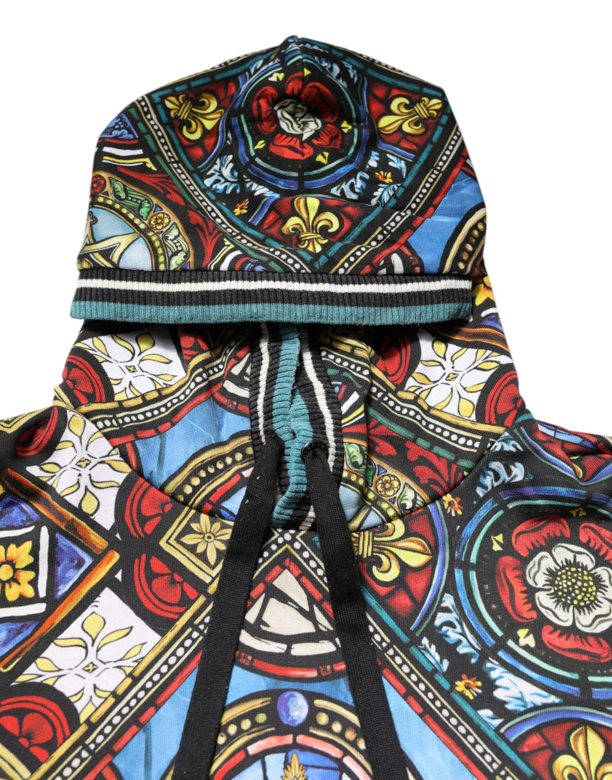 Dolce & Gabbana Multicolor Printed Hooded Sweatshirt Men's Sweater