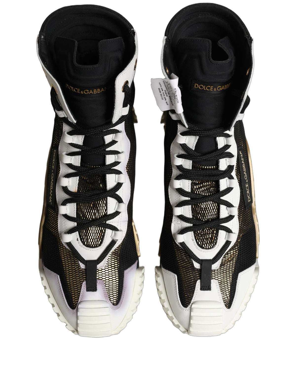 Dolce & Gabbana Black Gold NS1 High Top Sneakers Men's Shoes (Pre-Owned)