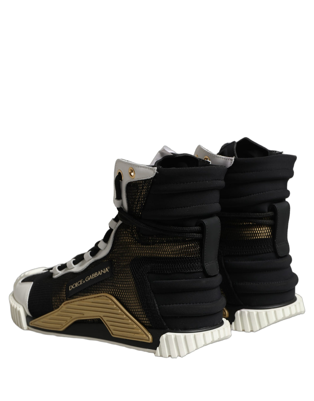 Dolce & Gabbana Black Gold NS1 High Top Sneakers Men's Shoes (Pre-Owned)