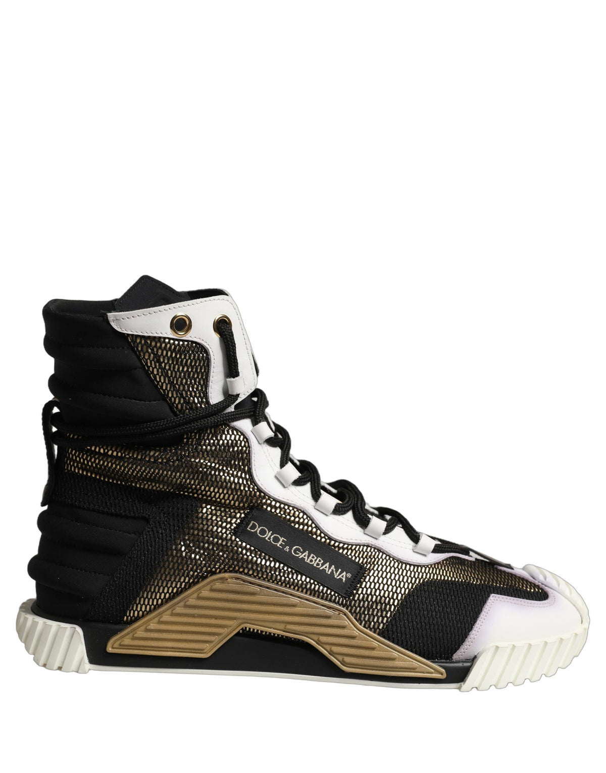Dolce & Gabbana Black Gold NS1 High Top Sneakers Men's Shoes (Pre-Owned)