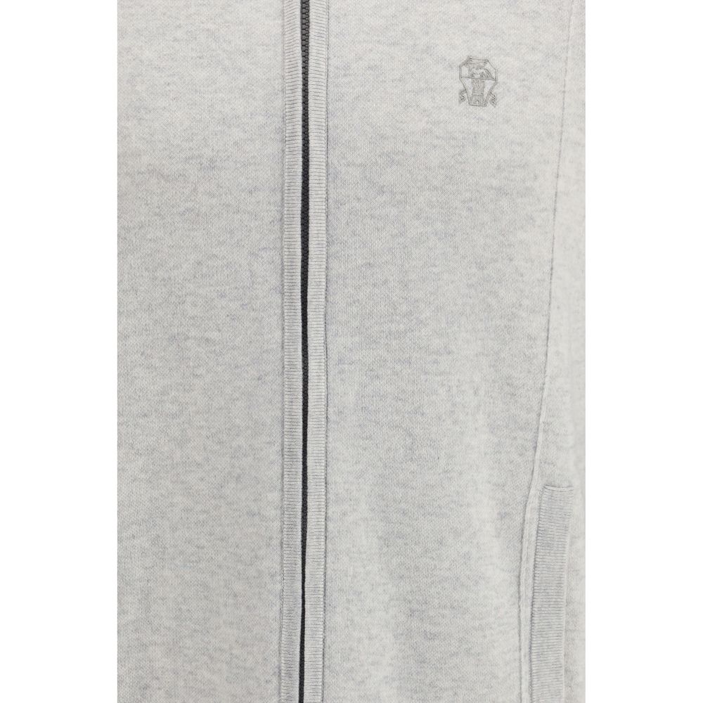 Brunello Cucinelli Gray Cashmere Men's Cardigan