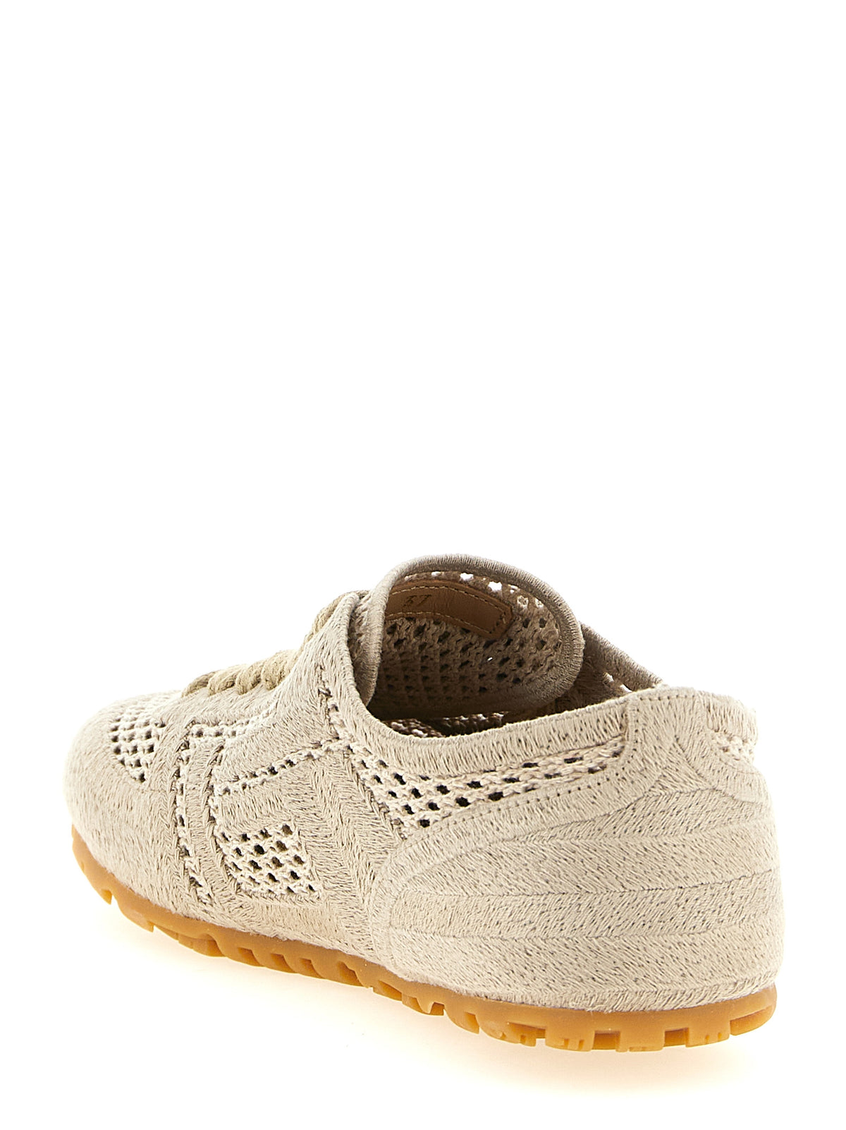 Balmain Beige Cotton Athletic Women's Sneakers