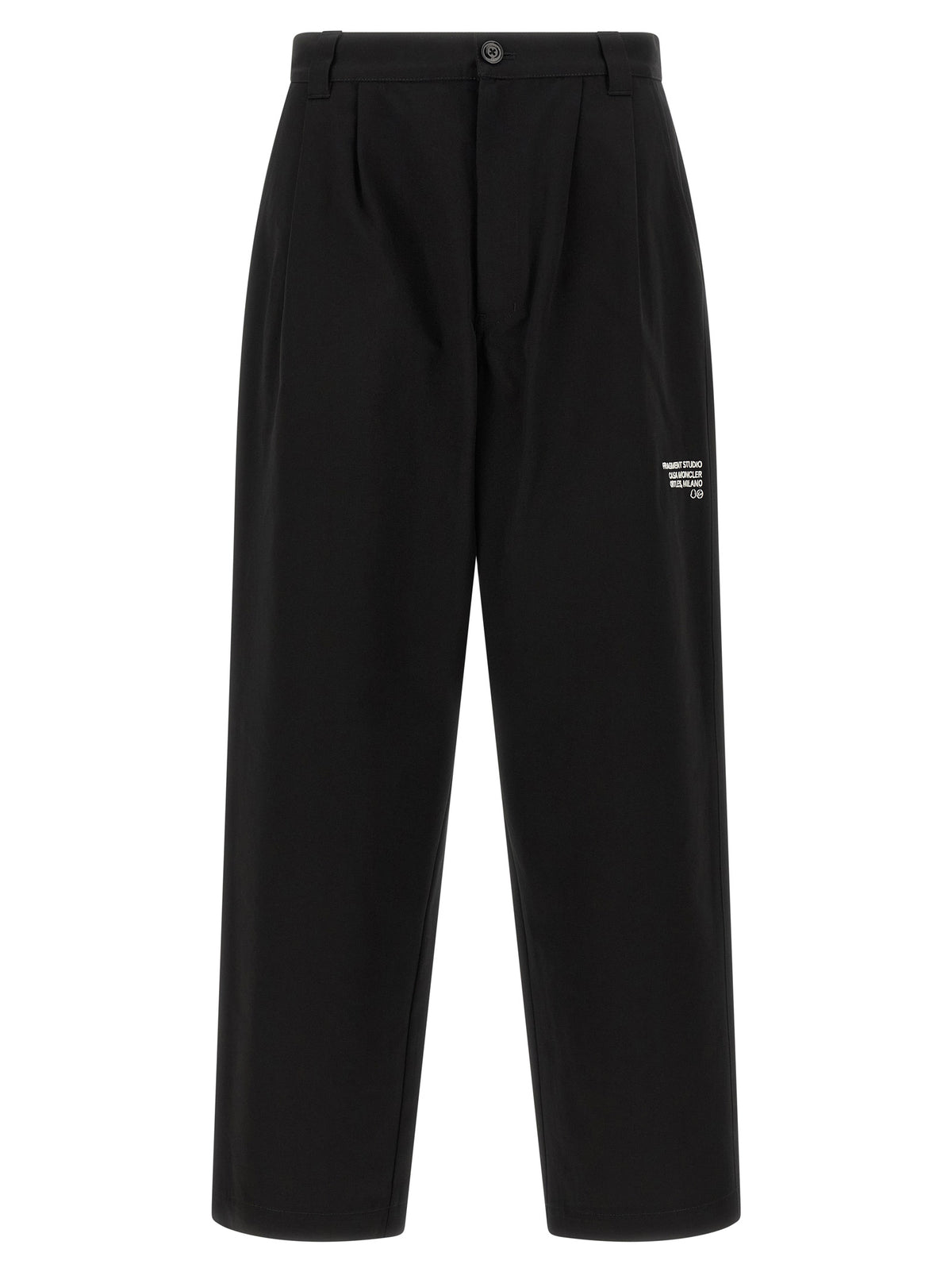 MONCLER GENIUS Black Cotton Casual Men's Pants