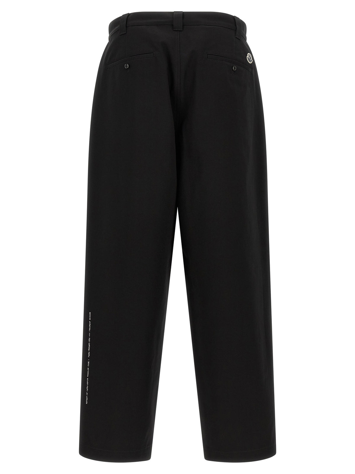 MONCLER GENIUS Black Cotton Casual Men's Pants