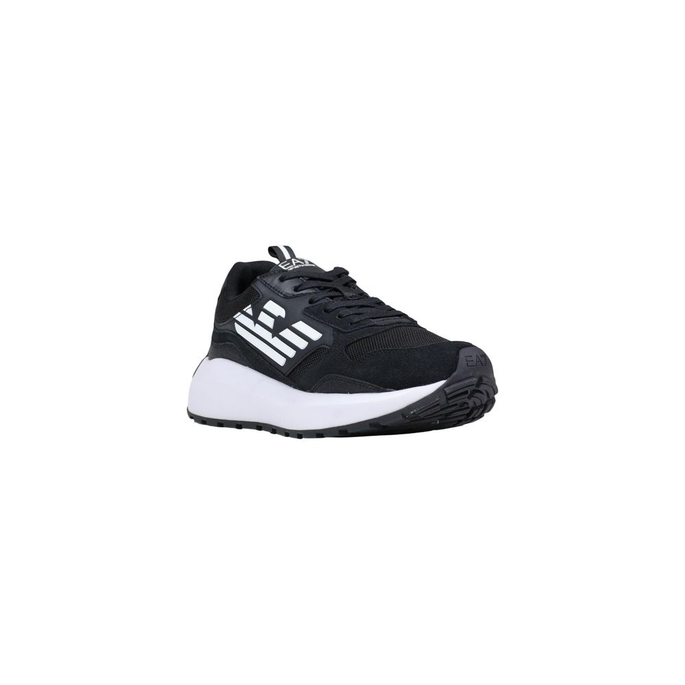 EA7 Emporio Armani Black And White Polyethylene Athletic Men's Sneakers