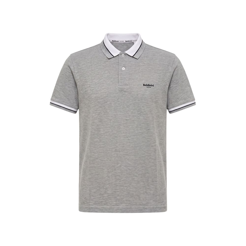 Baldinini Trend Grey Cotton Men Men's Polo
