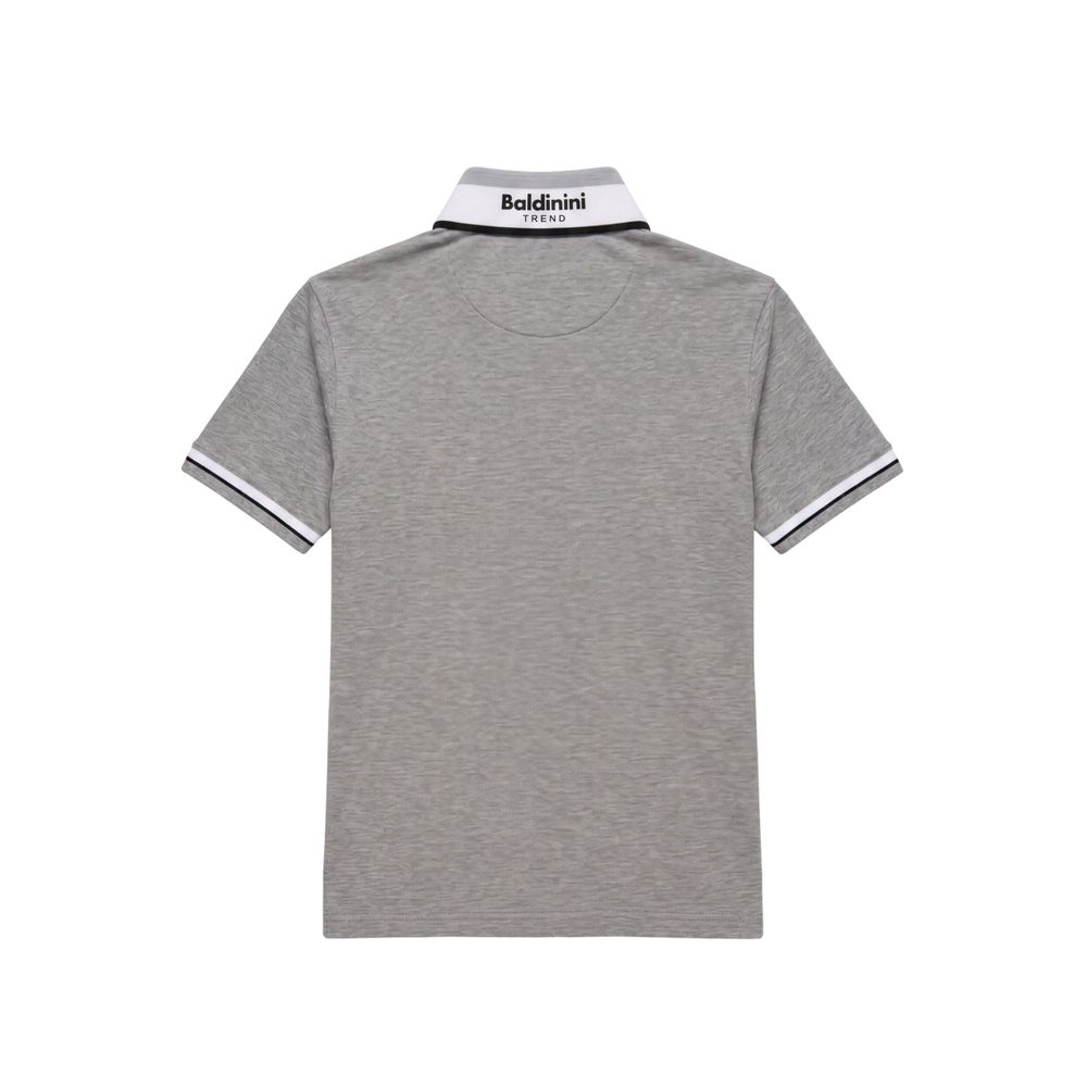 Baldinini Trend Grey Cotton Men Men's Polo